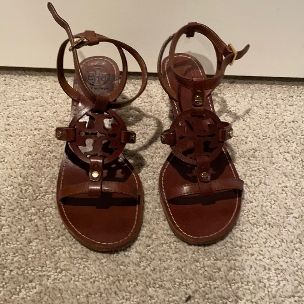 Tory Burch wedge sandals. Gently worn
